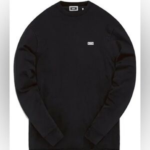 Kith Jet Black Crewneck Top Longsleeve Black T-shirt Mini Box Logo XL NWT NEW